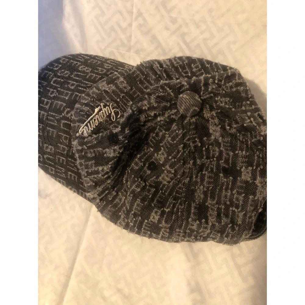 Supreme needle punch 6-Panel gray Hat Denim Cap